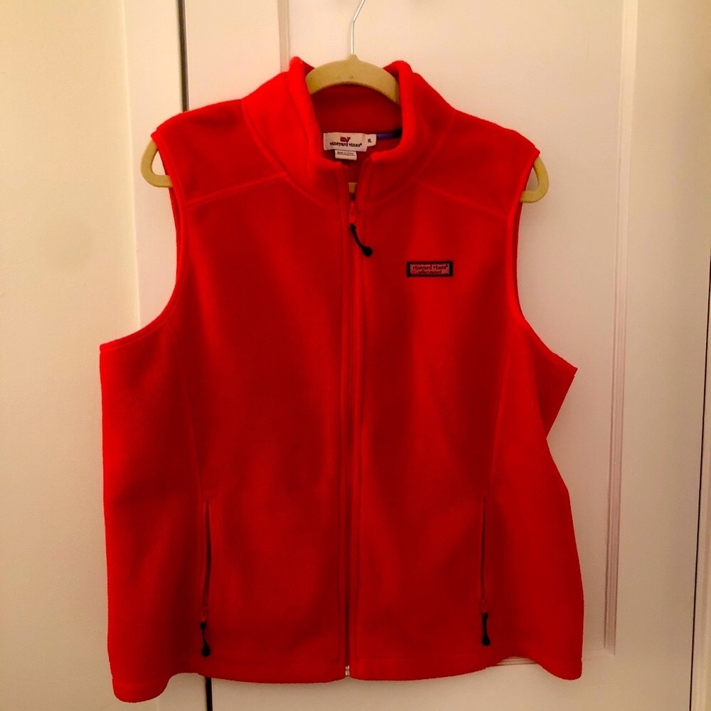 Vineyard Vines fleece zip up vest outerwear